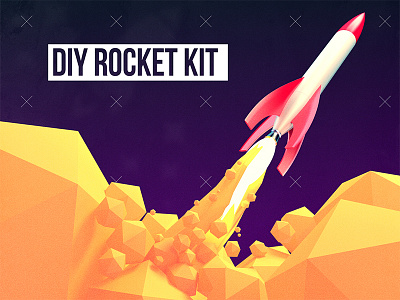 DRK 3d arnold diy flame maya rocket space