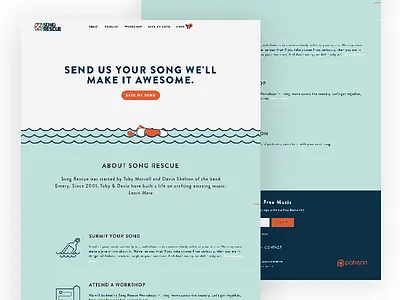 Song Rescue bad christian christian music music site nashville podcast podcast page podcast site podcast website rum songs web design