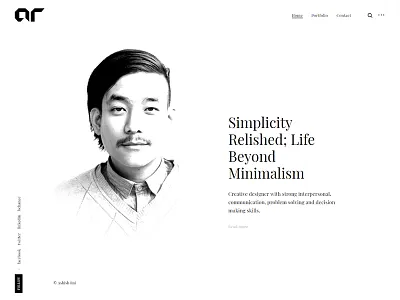 Personal Website clean design minimal personal website web design website