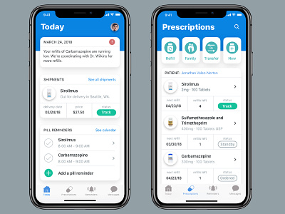 Sphere app dashboard design ios medical mobile prescription sketch ui ux