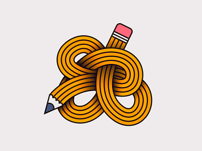 Knot gradient knot line pencil vector