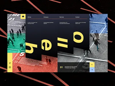 HeaderZ design header landing minimal one page photoshop sketch ui ux web website