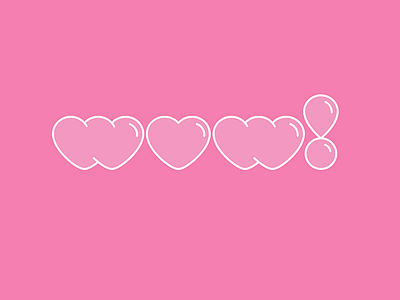 Wow! (bubble pink) 80s bright bubble bubblefont bubbletype fresh heart pink pop retro wow wow!