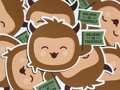 Believe In Yourself Sasquatch believe believe in yourself bigfoot magnet sasquatch sticker yet