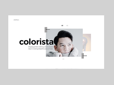 Colorista clothes color design fashion lookbook minimal slide transition ui