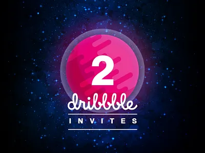 2 Dribbble Invites dribbble dribbble invites invitation