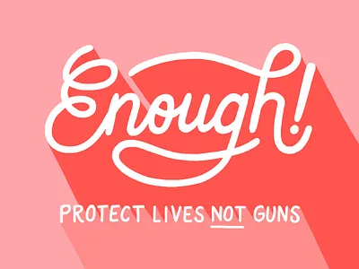 Enough change enough lettering poster procreate protest sign social