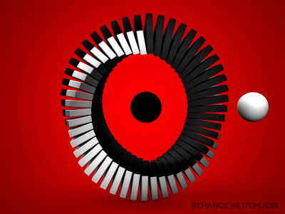 Kinetic eye 3d 3dart 4d animation art c4d cinema cinema4d eye kinetic red