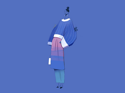 Purple Sweater art character design doodle drawing fashion girl illustration image outfit sketch sweater