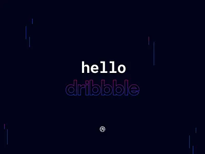 Hello dribbble gradient hello