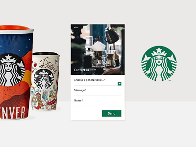 Daily UI #028 Contact Us 029 app contact contactus daily dailyui form starbucks ui