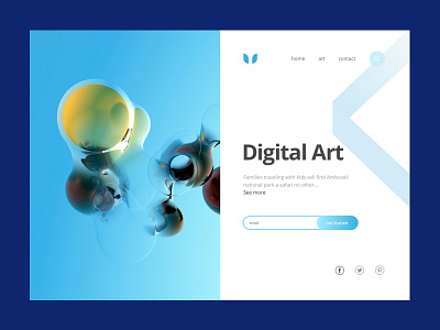 Digital Art | Conceptual Web Header 3d illustration abstract apple creative google gradient minimal number photography ui ux website