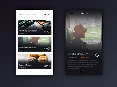 Blog App Concept blog mobile app ui ux