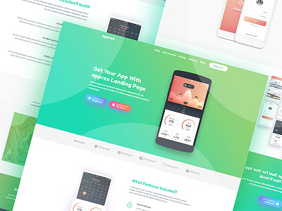 Apprex - App Landing page Template app business domain hosting html5 provider responsive service template theme web web design