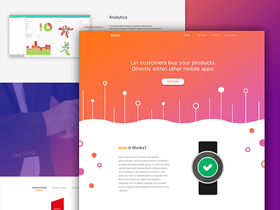 Assist Landing page landing page ui web