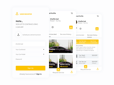 I-CAR App app concept illustrations mobile app modern ui ux