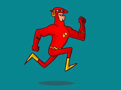 Flash 2d cartoon character flash heroes