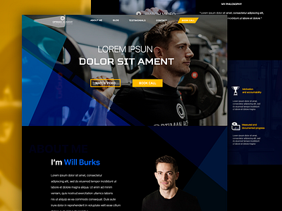 Optiman Academy Landing page landing page sport ui web