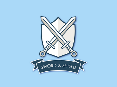 Sword & Shield design graphic design logo design typography vector