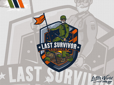 Last Survivor esports gamer gaming logo mascot soldier twitch youtube