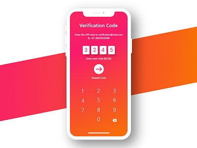 Verification code adobe xd code gradient mobile mobile app mobile app design mobile app development otp ui ui ux design ui deisgn ux verification