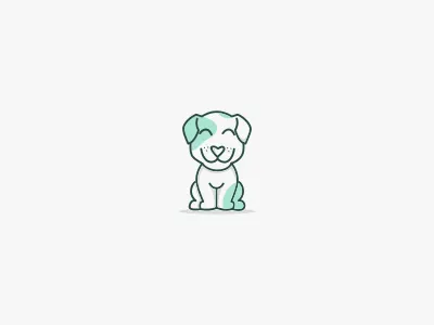 Dog Icon animal blue dog pets simple white
