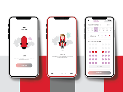 Movie Ticket application mobile movie ticket ui ux