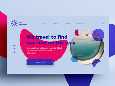 Minimal Web UI Design for Travel Agency abstract colorful light minimal travel ui ui design ux design web design