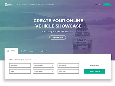 Car Listing Theme car listing theme homepage simple search themeforest ui