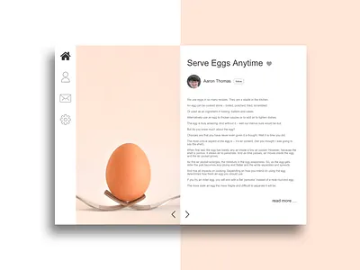 Blog Post blog egg like post ui ux
