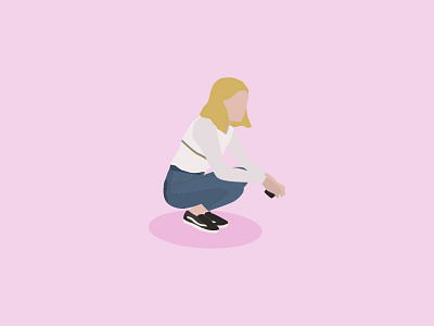 Squat Girl colors girl illustration illustrator outfit vans