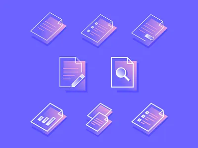 Icon Set flat gradient icon iconography icons isometric line vector