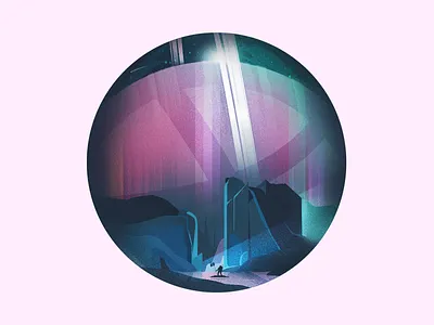 Hello Dribbble! debut dribbble exploration first shot futurism illustration invitation planet scifi space