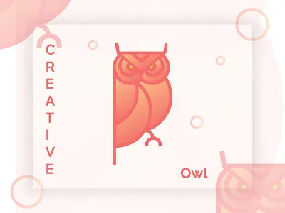 Owl Logo animal bird gradient illustration logo mark owl