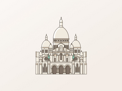 Basilique du Sacré-Cœur de Montmartre illustration monument