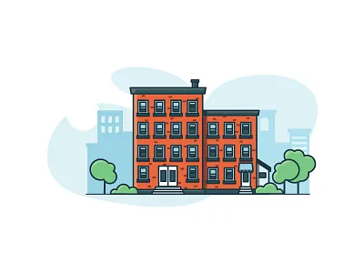 Apartment building illustration