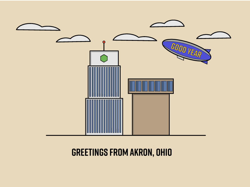 Example of Greetings From Akron