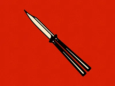Balisong balisong blade butterfly butterfly knife fan illustration knife stab tool weapon