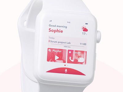 Monochrome Homepage Watch customize favorite home iwatch monochrome playlist schedule ssilbi ui ux vocal watch