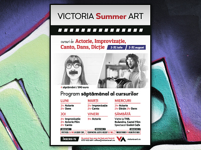 Victoria Art Advert a2 advert art school courses graffiti poster print theatre wall