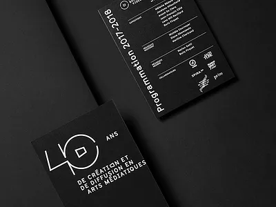 La Bande Vidéo - 40 years black branding collaterals identity media media arts print video white