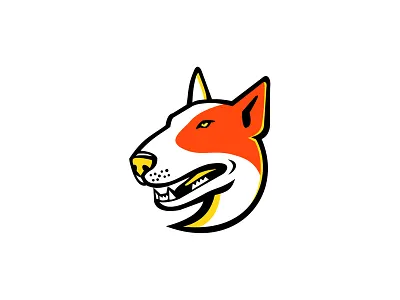 Bull Terrier Head Mascot Eps10 bull terrier bullterrier canine dog icon mascot pet retro terrier