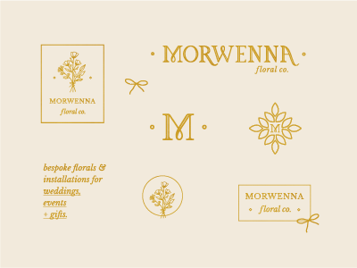 Morwenna Floral Co. Branding brand identity branding floral logo logo design