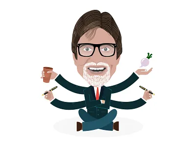 Amitabh Bachchan amitabh bachchan caricature multitalented vector