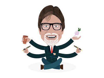 Amitabh Bachchan amitabh bachchan caricature multitalented vector