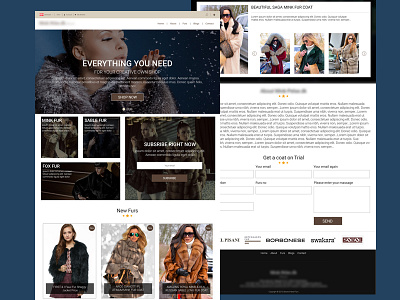 Furs Home Page landing page ui ux web