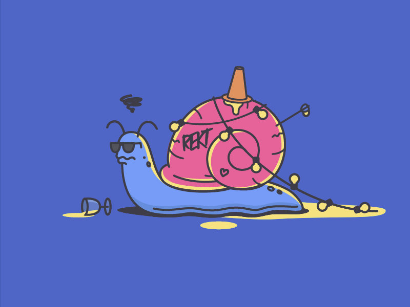 Rekt ae animation art gif illustration line loop rekt snail vector