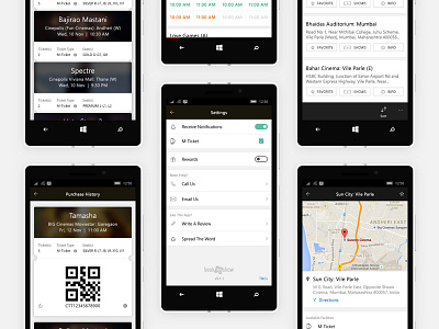 BookMyShow UWP – Settings & More… bookmyshow case study movie settings ui uwp ux windows 10