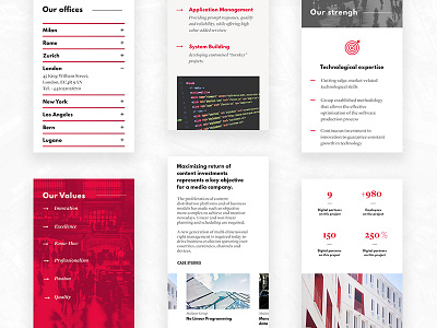 Fincons - Mobile flat gradient it mobile red responsive tech ui ux webdesign website