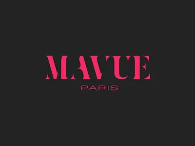 Mavue brand branding corporate identity cosmetics graphic design logo logo design luxury mark mavue pink visual